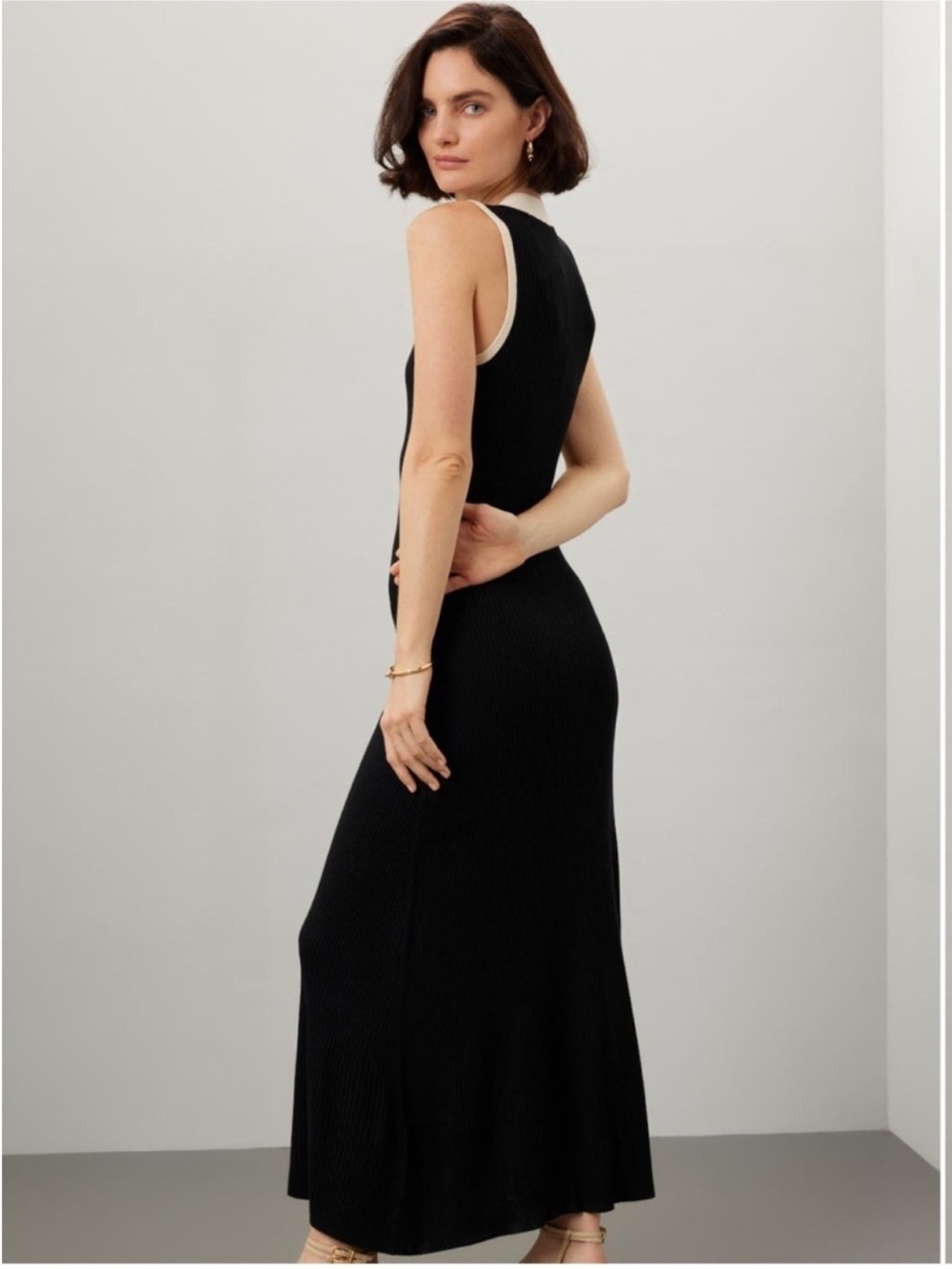 Sandro Gabriel ribbed maxi dress size French 34/ US 0-2 - Picture 3 of 10